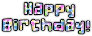 Typographie de '' happy Birthday''